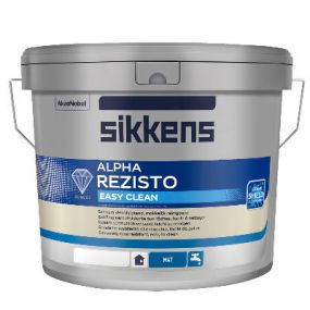 Sikkens Alpha Rezisto Easy Clean goed schoon te maken binnen muurverf